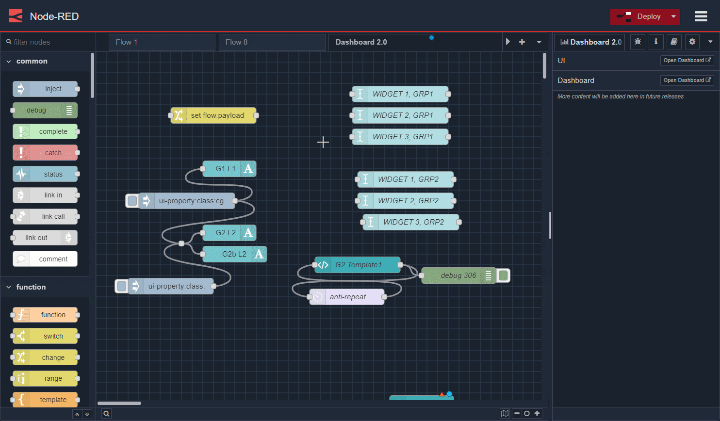 List of nodes installed through the System Info dialog